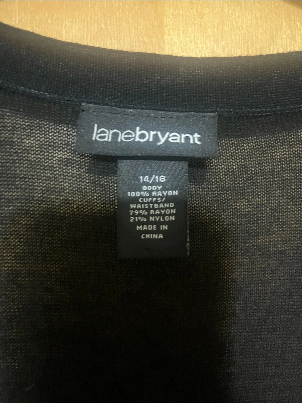 Lane Bryant Lightweight Short Sleeve Shrug Black OpenFront Womens Cardigan 14/16